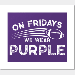 On Fridays We Wear Purple // Vintage School Spirit // Go Purple Posters and Art